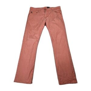AG The Matchbox Slim Straight Jeans Mens 36 Orange Salmon Adriano Goldschmied